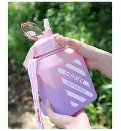 Custom Botol Minum Anak 1500ml Gym Frosted Water Bottle Plastic Gallon Motivational Water Jug Bottle With Straw — Motivational Water Bottle from Ami Houseware photo 5