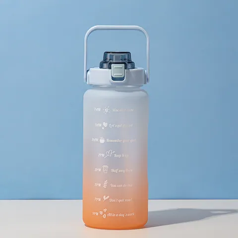 Half Gallon Water Bottle with Sleeve 64 OZ Motivational Water Bottle with Straw & Time Marker to Drink Leakproof Tritan BPA Free — Motivational Water Bottle from Ami Houseware photo 2