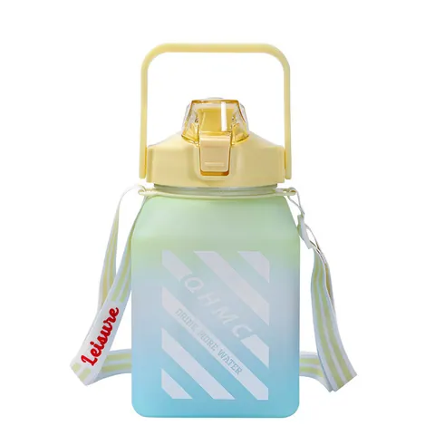 Custom Botol Minum Anak 1500ml Gym Frosted Water Bottle Plastic Gallon Motivational Water Jug Bottle With Straw — Motivational Water Bottle from Ami Houseware photo 9
