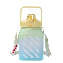 Custom Botol Minum Anak 1500ml Gym Frosted Water Bottle Plastic Gallon Motivational Water Jug Bottle With Straw — Motivational Water Bottle from Ami Houseware photo 9