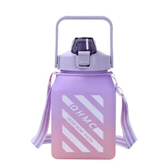 Custom Botol Minum Anak 1500ml Gym Frosted Water Bottle Plastic Gallon Motivational Water Jug Bottle With Straw — Motivational Water Bottle from Ami Houseware photo 8