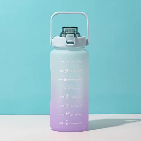 Half Gallon Water Bottle with Sleeve 64 OZ Motivational Water Bottle with Straw & Time Marker to Drink Leakproof Tritan BPA Free — Motivational Water Bottle from Ami Houseware photo 4
