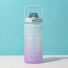 Half Gallon Water Bottle with Sleeve 64 OZ Motivational Water Bottle with Straw & Time Marker to Drink Leakproof Tritan BPA Free — Motivational Water Bottle from Ami Houseware photo 4