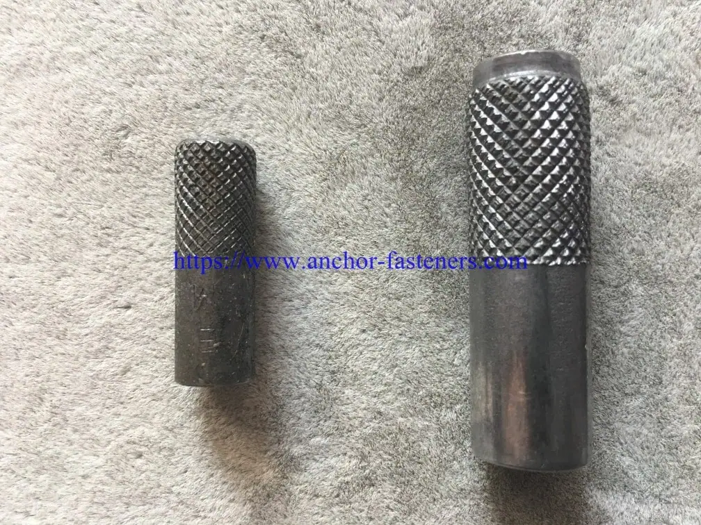 m10- 3/8" Thread Rolled by automatic drop in anchor bush knurling machine