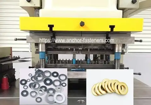 Lift anchor plain washer progressive feeding making sets