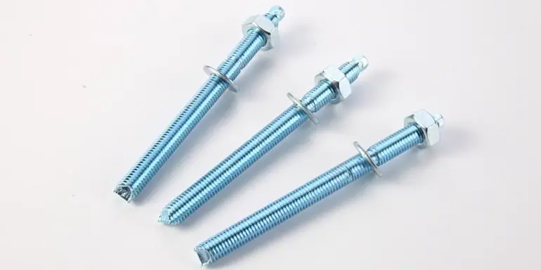 Hex Head Steel Zinc Plated Chemical Anchor Stud Bolts