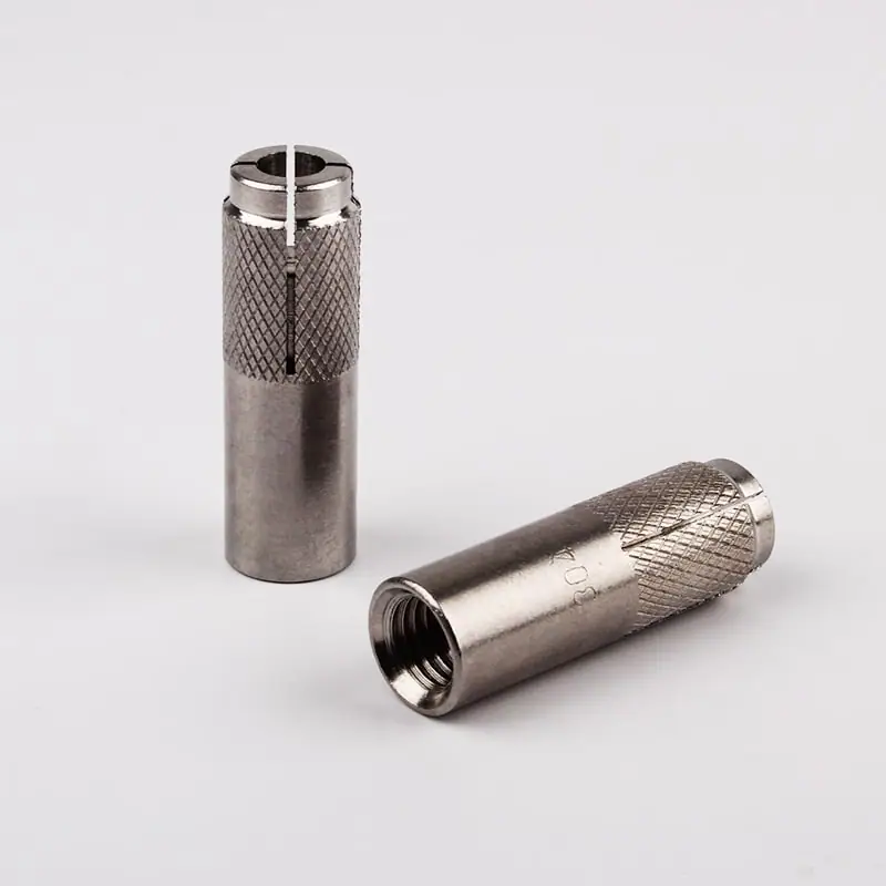 Stainless steel drop in anchors and cut anchors