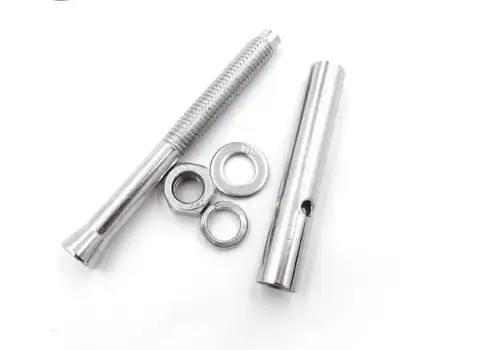 Stainless steel expansion bolts sleeve anchor with hex nut spring washer — detail 2