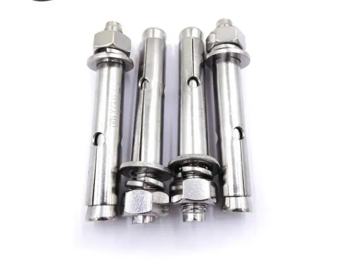 Stainless steel expansion bolts sleeve anchor with hex nut spring washer