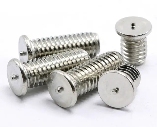 Steel weld rivets made by high speed two die four blow forging machine