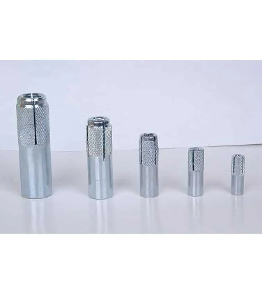 White zinc and yellow zinc galvanized carbon steel drop in anchors
