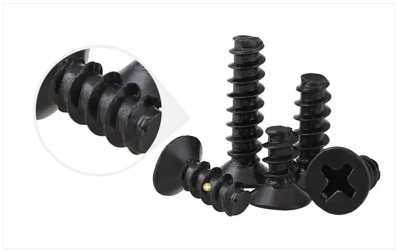 Blacked dying Cut tail self tapping screws