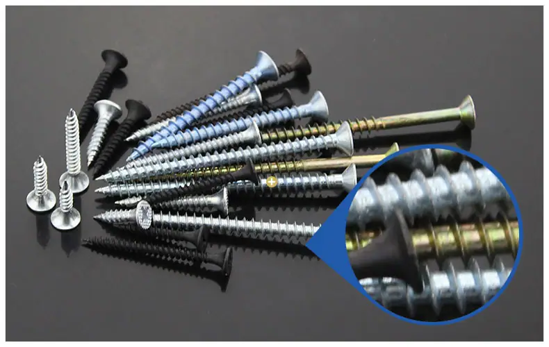 Finished Gypsum board drywall self tapping bolts Screws