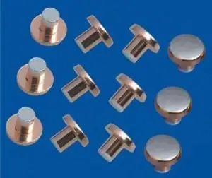 Rivet made by ABM-3 Bi metal silver copper electric contact rivet making machine