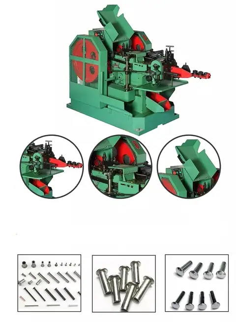 Semi-tubular rivets high speed making machine — detail 1