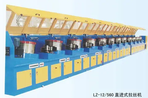 Straight line type wire drawing machine — detail 1