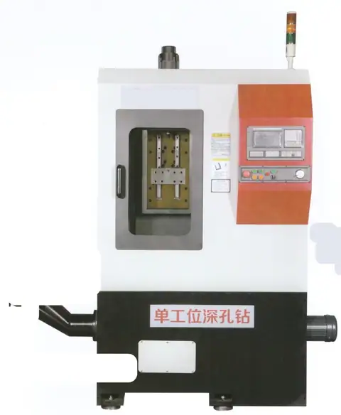 High efficiency single station deep hole drilling machine