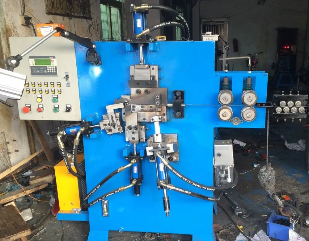 Welded rectangular shape wire square frame part wire forming machine with welding
