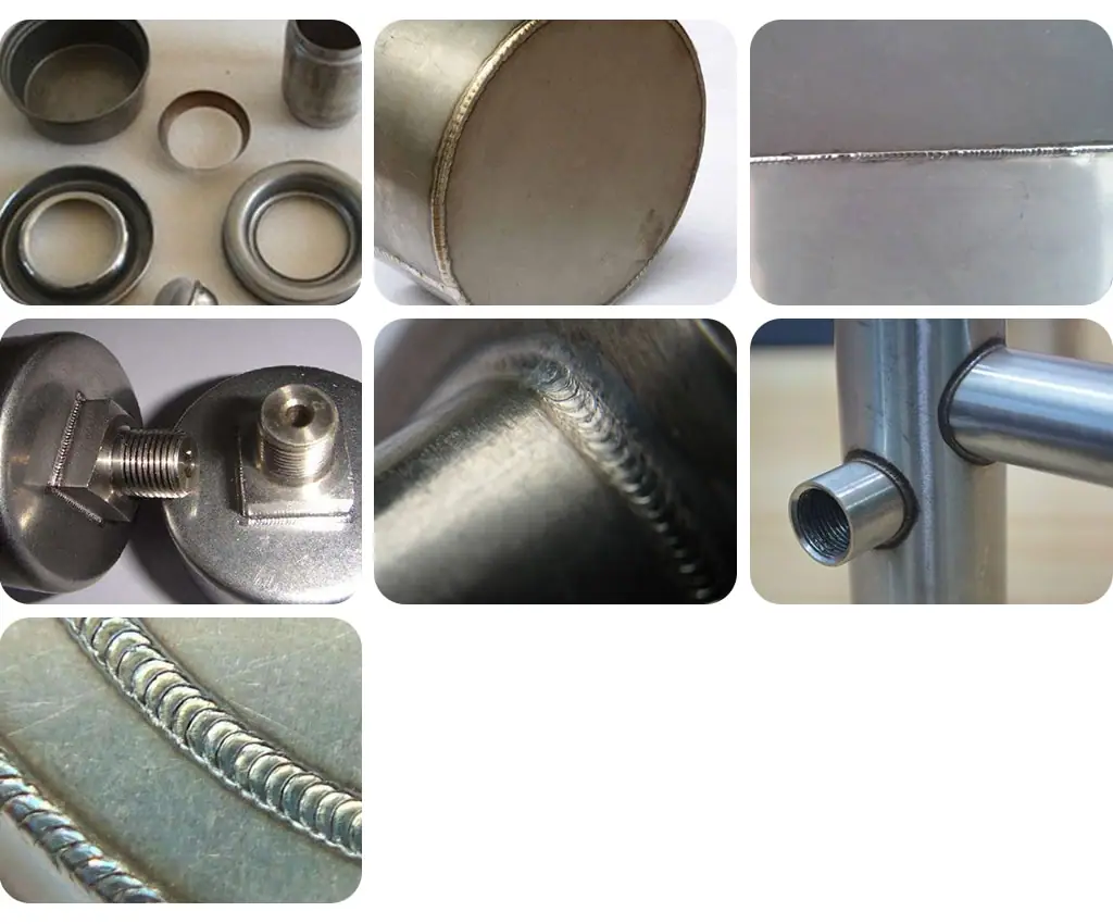 Welding parts by AMH optical fiber laser welding machine with CCD camera
