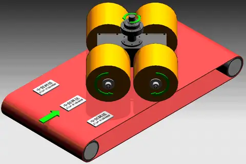 Flat surface deburring machine — detail 1