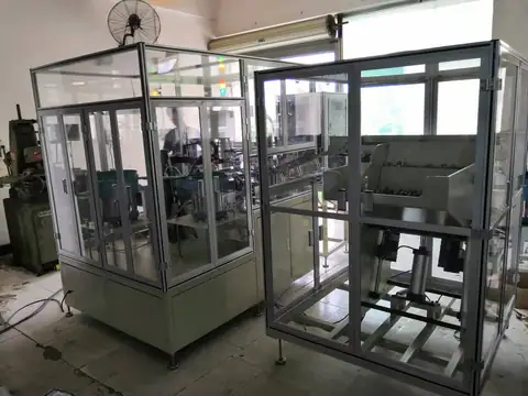 wedge anchor bolt clip nut washer assembly machine with line painting