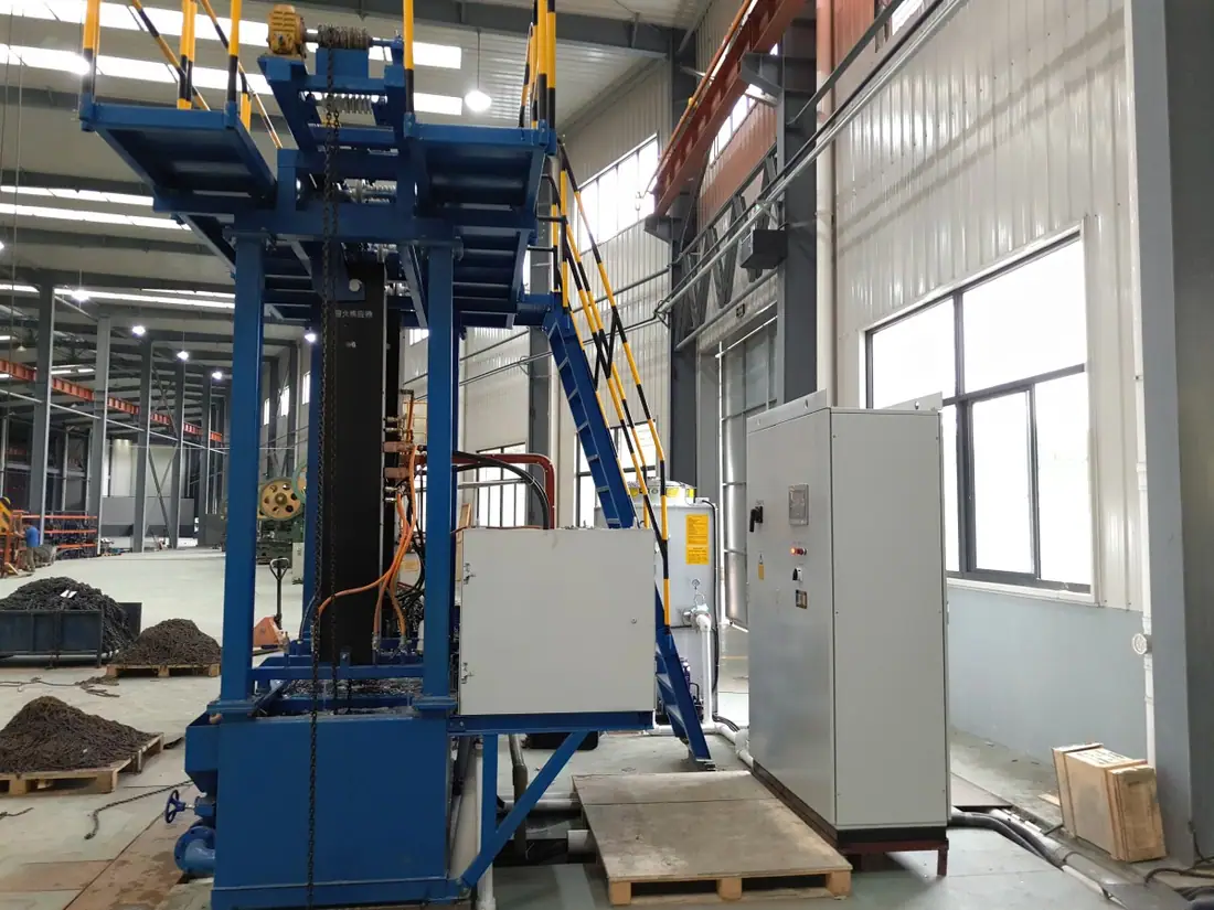 Ring chains bending welding calibrating and heat treatment line