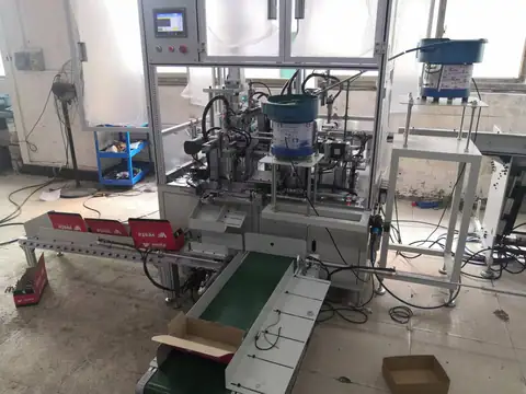M8 wedge anchor assemlby machine with jet line printing counting and loading into box