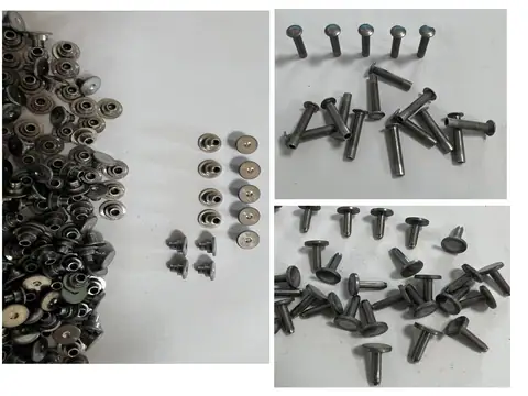 Two die four blow header application and forged rivets