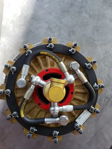 Clamp head assembly with its fasteners fitted at the Anchors Machinery works in Ningbo China