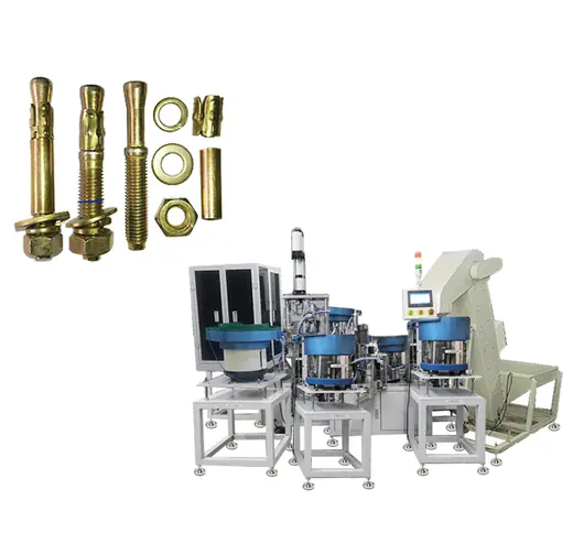 Wedge Anchor Bolt Clip Washer Nut Assembly Machine manufactured by Anchors Machinery