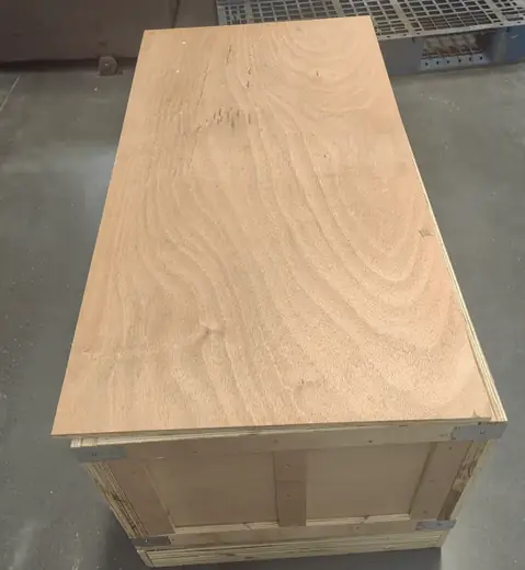 Timber crating prepared for overseas shipment