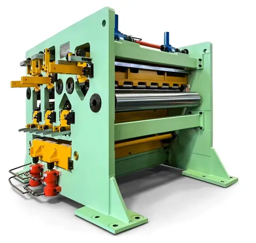 Levelling machine for carbon steel strip in a galvanizing line