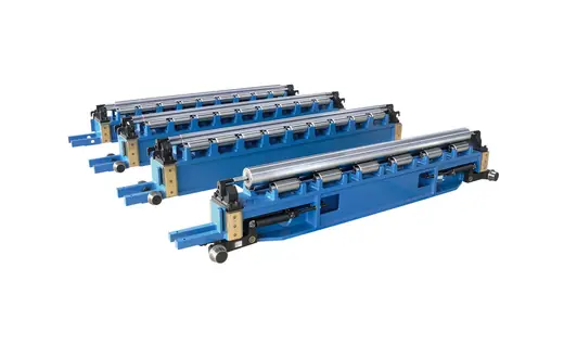 Tension leveler roll cassette with 16mm work rolls