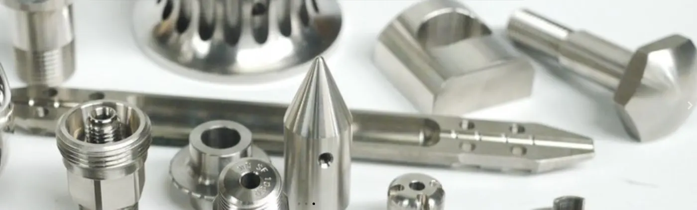 Row of precision turned components