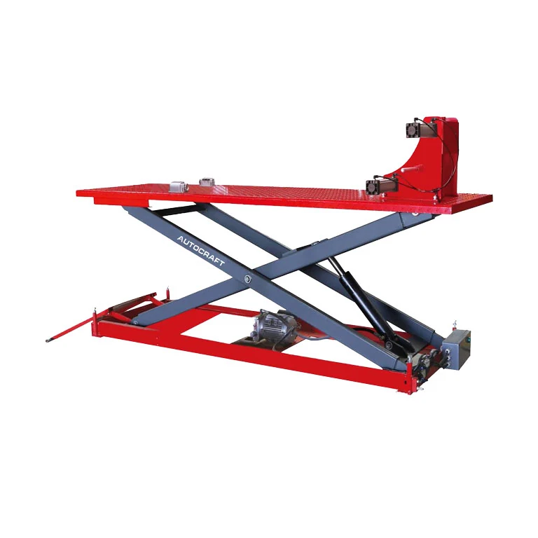 ASL08M 0.8T motorcycle scissor lift with front wheel clamp