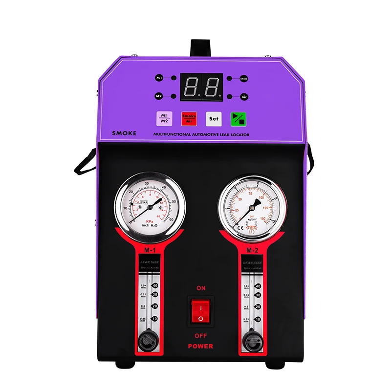 3 IN 1 smoke leak detector with pressure gauges and flowmeters