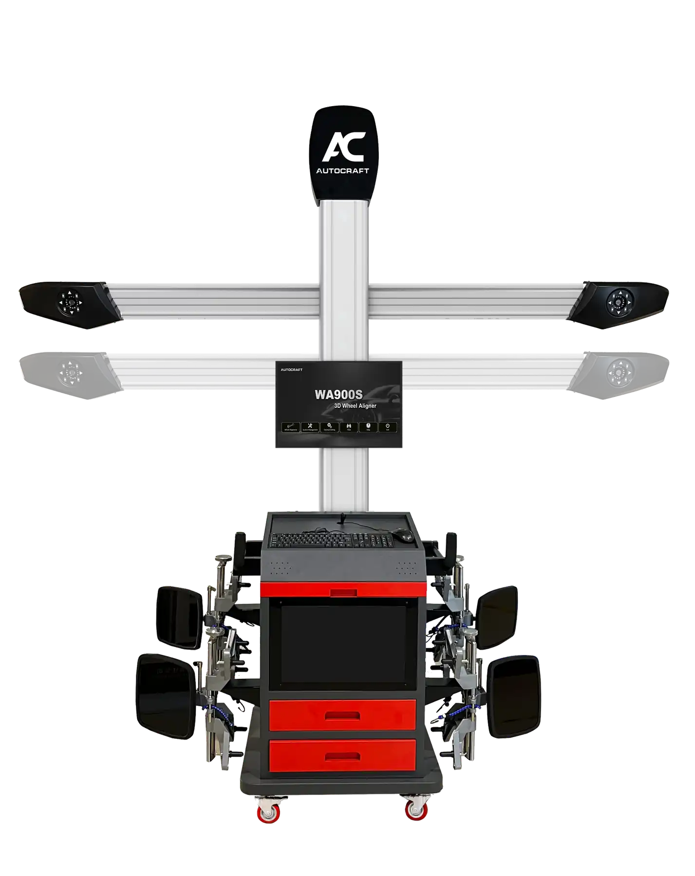 WA900S 3D wheel aligner with automatic tracking beam and wheel targets