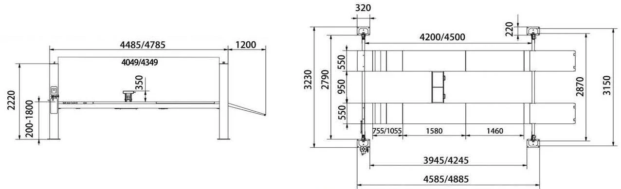 AFL40/40S specification table from the manufacturer