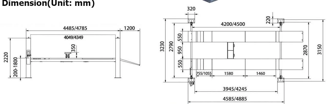 AFL40/40S specification table from the manufacturer