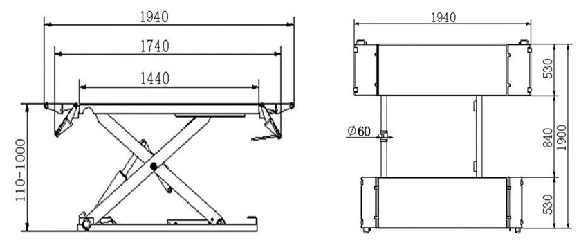 ASL30M specification table from the manufacturer