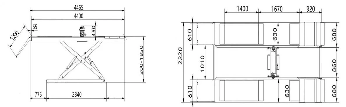 ASL40PT specification table from the manufacturer