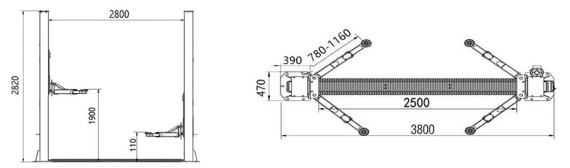 ATL40BS specification table from the manufacturer