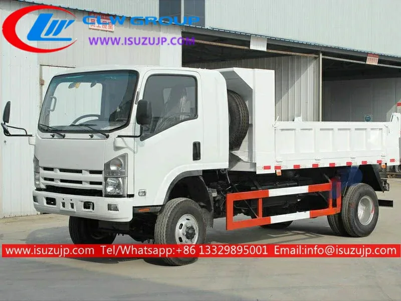 4 Wheel Drive ISUZU NQR 6 Tons Military Dump Truck with Sleeping Cabin for Sale view 3