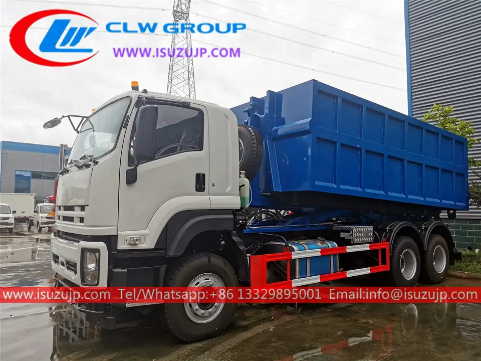 6×4 ISUZU VC61 20tons Hook Lift Dumpster for Sale view 3