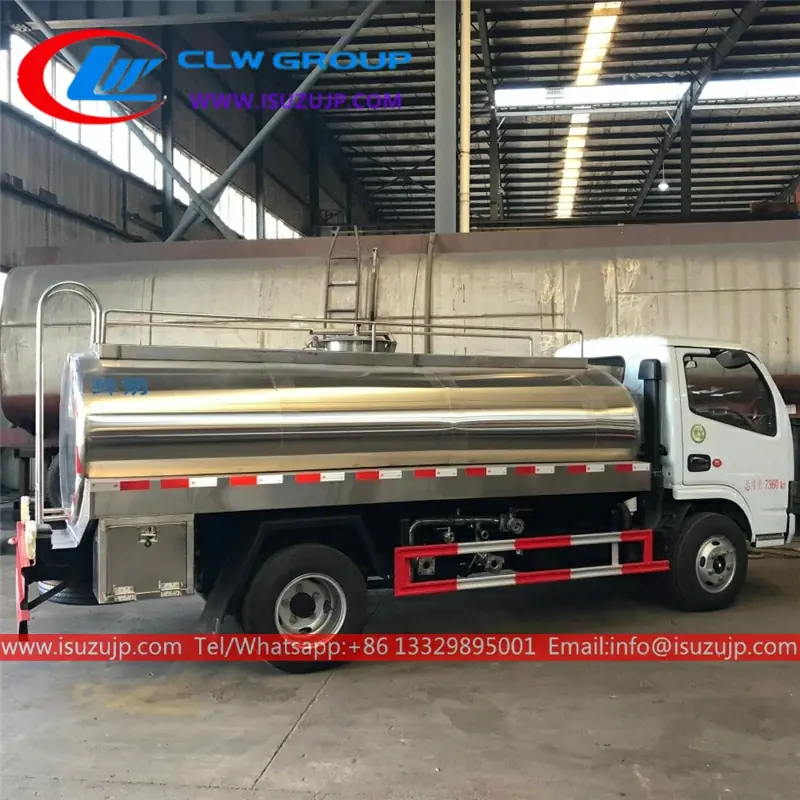ISUZU ELF 5000liters Milk Tank Truck view 3