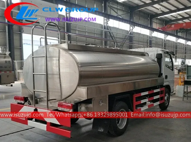 ISUZU ELF 5000liters Milk Tank Truck view 4