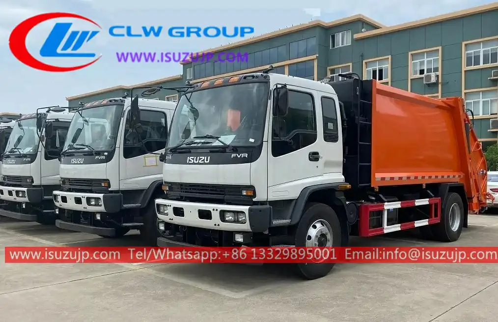ISUZU FVR 12cbm Garbage Compression Recycling Truck view 3