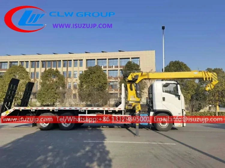 ISUZU GIGA 16T Flatbed Truck with Crane for Sale view 2
