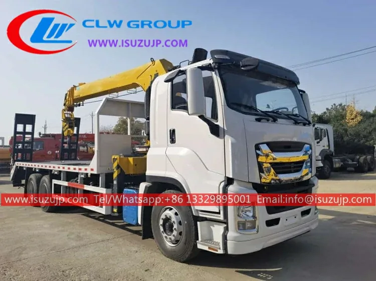 ISUZU GIGA 16T Flatbed Truck with Crane for Sale