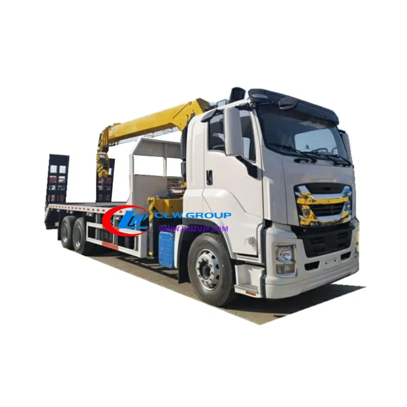 ISUZU GIGA 16T Flatbed Truck with Crane for Sale view 5